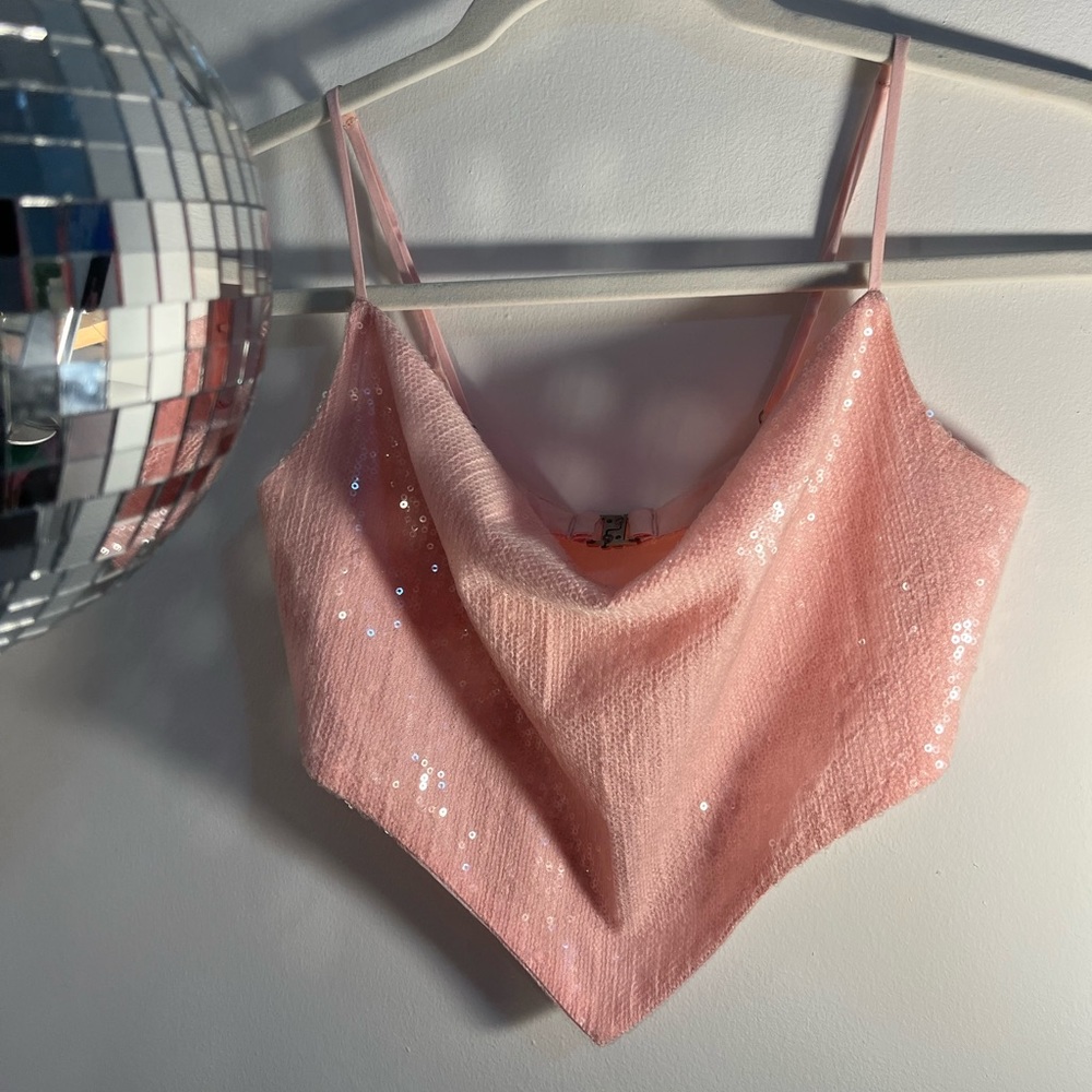 Pink Sequin Top
